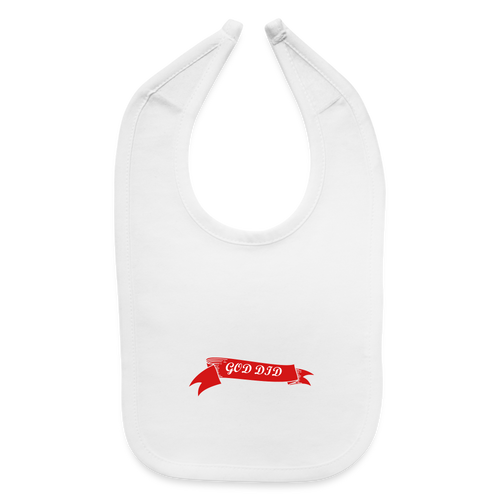 GOD DID Baby Bib - white